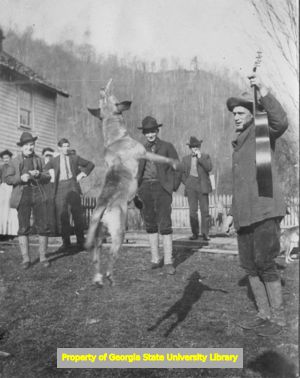 Norfolk and Western Railway Company workers and dog, C. J. French collection