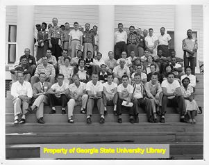 Group of union members at event