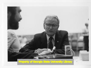 United Automobile Worker retiree being interviewed, June 22, 1983.