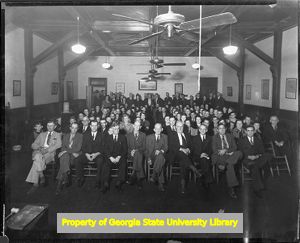 Attendees to a United Brotherhood of Carpenters meeting