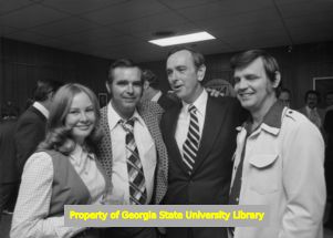 Georgia Governor George Busbee at the Georgia State AFL-CIO Legislative Reception, Atlanta, Georgia, February 14, 1975.
