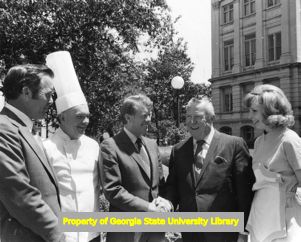 Jimmy Carter, Herbert Mabry, and three others, circa 1972.