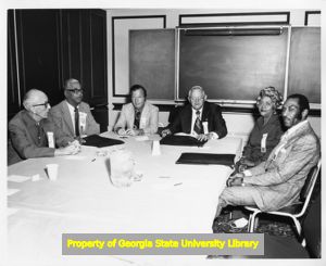 E. L. Abercrombie at a meeting during the Laundry Workers' 1975 convention, Chicago, Illinois, May 12 - 14, 1974.