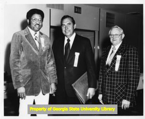 E. L. Abercrombie and two others at the Laundry Workers International Union's 1975 convention, Chicago Illinois, May 12 - 14, 1975.