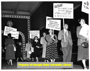 United Office and Professional Workers of America (UOPWA) picket line, 1950s