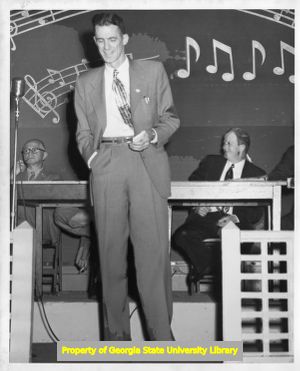 Matthew Lynch speaking at a CIO event, early 1950s.