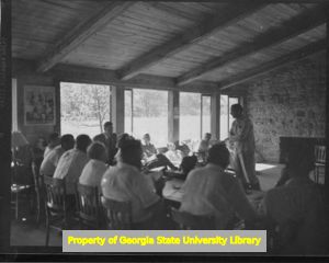CIO Staff School at the Highlander Center, Monteagle, Tennessee, May 1951.