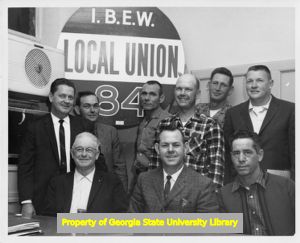Nine IBEW Local 84 members, Atlanta, Georgia.