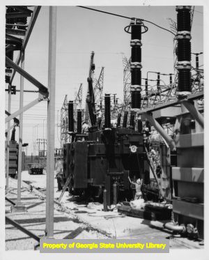 Georgia Power Company power station in Morrow, Georgia, April 1964.