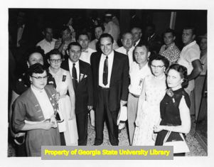Governor Clement and others at the 1954 Tennessee State CIO convention, Memphis, Tennessee, June 1954.