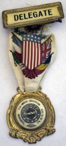 Delegate ribbon, 21st Annual Convention of the Georgia Federation of Labor, 1919