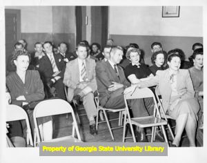 ACWA members at a staff reception, Tennessee, Knoxville, Tennessee, February 4, 1951.
