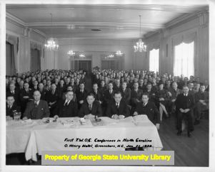 First conference of the North Carolina Textile Workers Organizing Committee, Greensboro, North Carolina, January 22, 1939.
