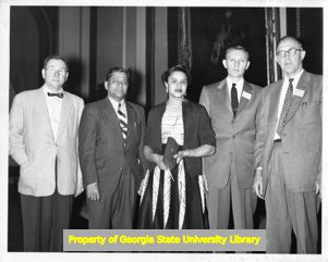 Five attendees to a CIO-PAC meeting, February 6, 1955.