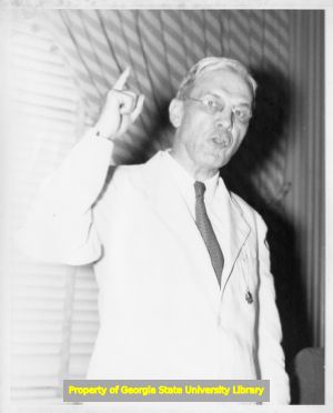 Man speaking at a CIO-PAC Family Participation Conference, Roanoke, Virginia, July 1954.