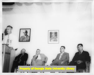 W. H. Crawford speaking at a Steelworkers District 35 Conference, Alcoa, Tennessee, October 6, 1951.