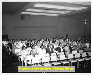 Audience of delegates at Mississippi Labor Council convention, Jackson, Mississippi, 1959.