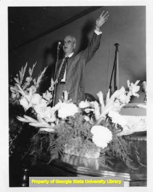 Philip Murray speaking during a Labor Day event, Birmingham, Alabama, September 1950.