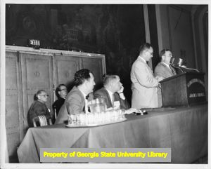 Head table at Mississippi Labor Council convention, Jackson, Mississippi, April 1958.