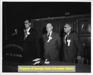 Guest speakers at the Mississippi Labor Council convention, Jackson, Mississippi, April 1958.