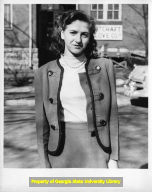 Woman involved with Artcraft Glove Company organizing campaign, Johnson City, Tennessee, 1949.