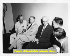 John Riffe, Philip Murray, and others at a Labor Day event, Birmingham, Alabama, September 1950.