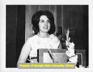 First student winner of AFL-CIO scholarship speaking, Jackson, Mississippi, May 17, 1966.