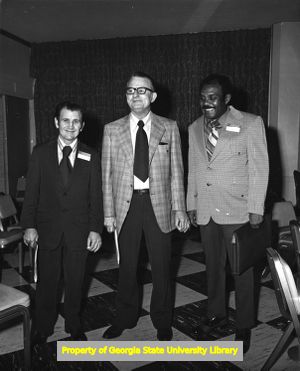 Claude Ramsay, Ernest G. Green, and unidentified, 1971.