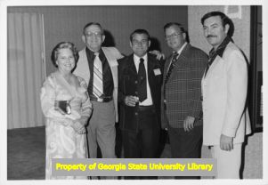 Five attendees to a Mississippi AFL-CIO convention, Jackson, Mississippi, 1976.