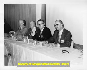 Claude Ramsay and others at 1972 COPE conference, March 1972.