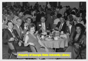 Table of attendees to Mississippi AFL-CIO convention, Jackson, Mississippi, 1976.