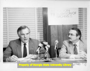 Herbert Mabry and Harry Wilson doing an interview, Atlanta, Georgia, September 5, 1986.