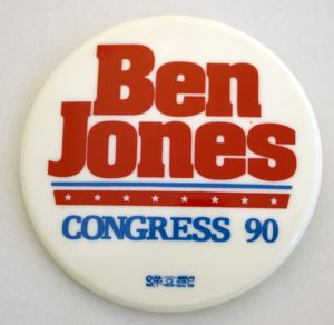 Ben Jones: Congress '90 [button], 1990