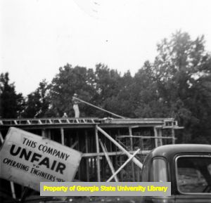 IUOE picket sign at unidentified job site