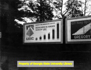 United Brotherhood of Carpenters billboard