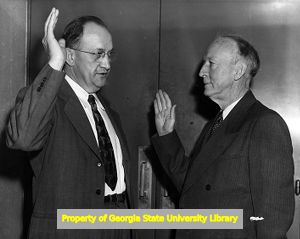 Paul Styles being sworn in as a member of the National Labor Relations Board