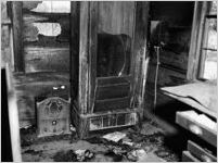 Candler Road, burned house and interior