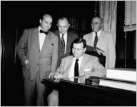 Georgia Governor Herman Talmadge and unidentified group
