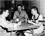Servicemen playing cards