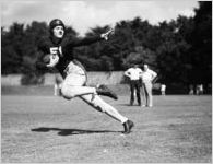 Georgia Tech football player (number 51) in classic pose, Atlanta, Georgia, 1944