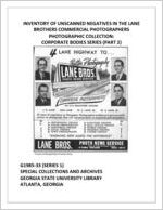 Inventory of unscanned negatives in the Lane Brothers photographic collection, Corporate bodies series (number 2 of 6)