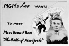 Vera-Ellen in Atlanta for "The Belle of New York" (placecard)