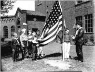 Boys with flag