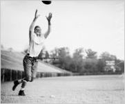 University of Georgia football player making a catch, Athens, Georgia, 1933
