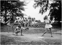 University of Georgia girls playing baseball, Athens, Georgia, 1946