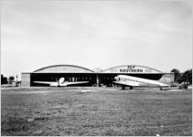 Southern Airways hangers with DC-3s, Atlanta, Georgia, July 9, 1951