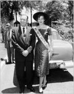 Georgia Miss Traffic Safety with Governor Marvin Griffin, 1955