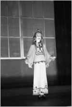 Young girl singing on stage at a talent show, Georgia, 1930s