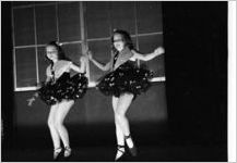 Two young girls dancing on stage at a talent show, Georgia, 1930s