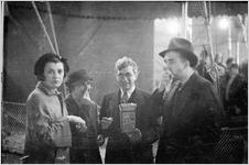 Group of friends at the Rubin and Cherry Exposition, held during the 24th annual Southeastern Fair, at Lakewood Park, Atlanta, Georgia, October 2, 1938.